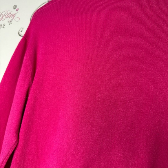 Max & Lai sweater pink bright fuchsia wool cotton and cashmere soft luxury warm - Picture 5 of 6